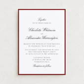 Oud Geld Esthetische Rode Grens Huwelijksuitnodigi Kaart