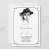 Oud geld esthetische zwart-wit Vrijgezellenfeest Kaart (Voorkant)