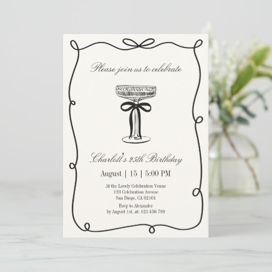 Oud geld, grillige Hand getrokken verjaardag Kaart (Staand voorkant)