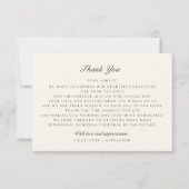 Oud geld, ivoor, bruiloft bedankkaart (Voorkant)