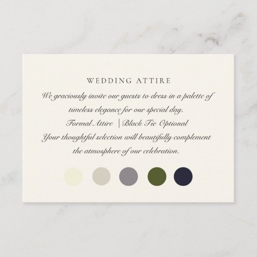 Oud geld ivoor kleur, bruiloft kleding kaart (Voorkant)