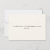 Oud geld, ivoren bruiloft RSVP Kaartje (Achterkant)