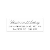 Oud Geld Klassiek Huwelijk Retouradres Rubberstempel (Afrduk)