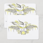 OUD GELD, LIEFDESVOGELS, RSVP KAARTJE (Voorkant / Achterkant)