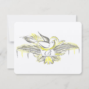 OUD GELD, LIEFDESVOGELS, RSVP KAARTJE