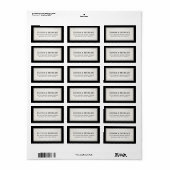 Oud geld Modern formeel zwart luxe chic bruiloft Etiket (Full Sheet)