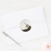 Oud Geld Nautilus Scheepsenvelopsticker Ronde Sticker (Envelop)