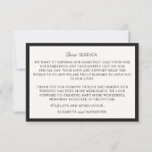 Oud geld, Off-white bruiloft Dank u kaart (Voorkant)