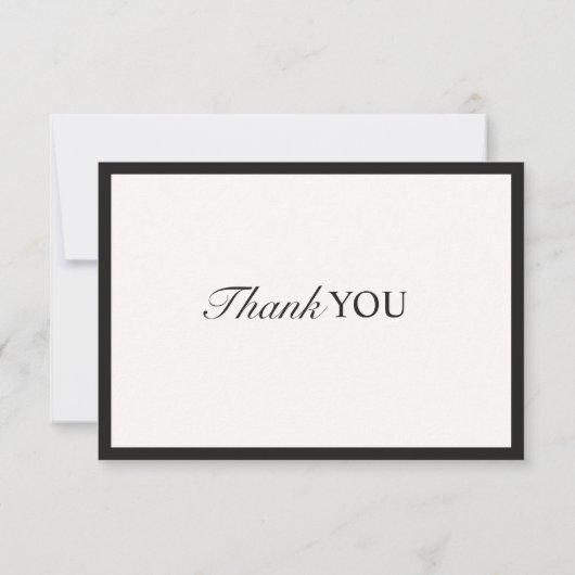 Oud geld, Off-white bruiloft Dank u kaart (Achterkant)