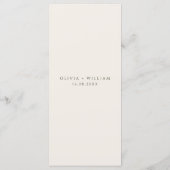 Oud Geld Olijfgroen Elegant Monogram Trouwfeest Menu (Achterkant)