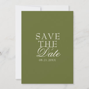 Oud Geld Olijfgroen Fantasie Huwelijk Save The Date