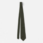 Oud Geld Olijfgroene Heringbone Tweedstof Stropdas (Achterkant)