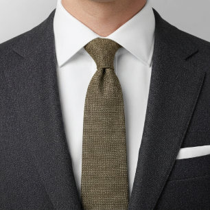 Oud geld roest oranje Birdseye Tweed Stof Stropdas