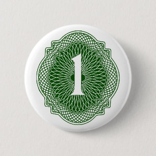 Oud geld ronde button 5,7 cm