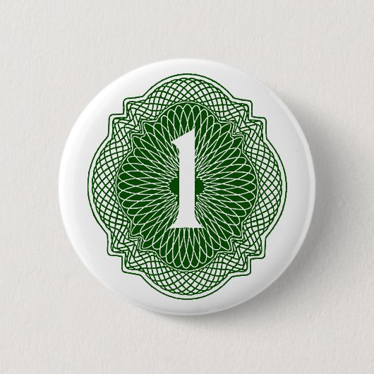 Oud geld ronde button 5,7 cm (Voorkant)