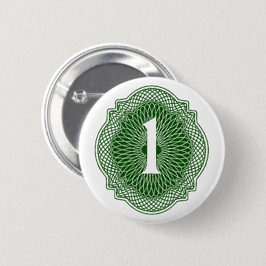 Oud geld ronde button 5,7 cm (Voorkant /achterkant)