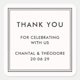 Oud geld | Rustige luxe bruiloft Bedankt Sticker
