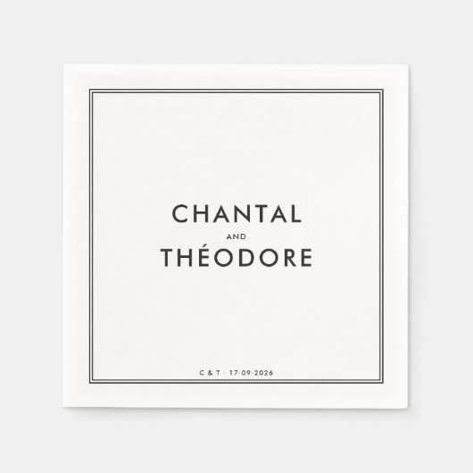 Oud geld | Rustige luxe | bruiloft Servet (Voorkant)