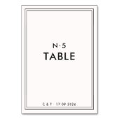 Oud geld | Rustige Luxe Trouwtafel nummerkaart Kaart (Voorkant)