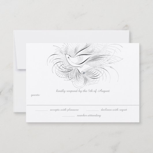 OUD GELD, TORTELDUIFJES, RSVP KAARTJE (Voorkant)