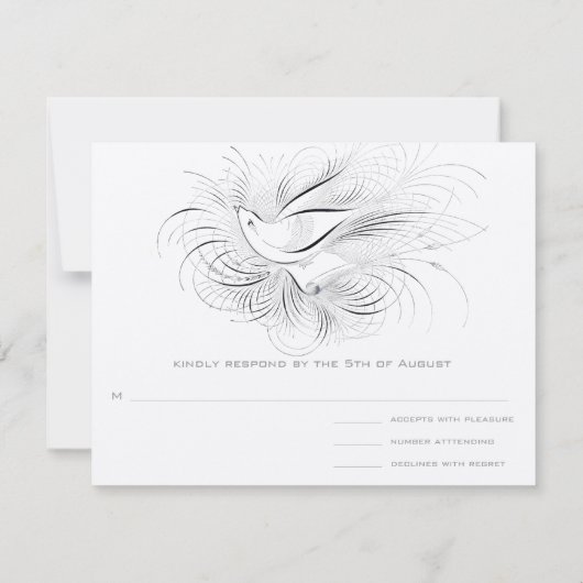 OUD GELD, TORTELDUIFJES, RSVP KAARTJE (Achterkant)