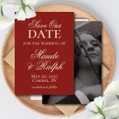 Oud Geld Vetgedrukte Rode Foto Trouwen Save the Da Date