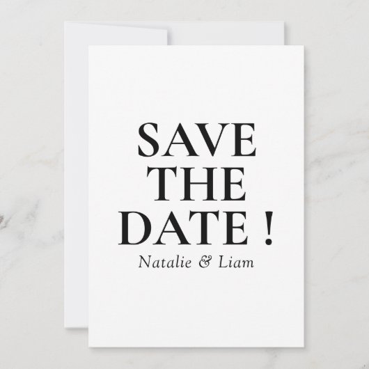 Oud Geld Zwart & Wit Lijst Retro Trouwen Save The Date (Voorkant)