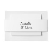 Oud Geld Zwart & Wit Retro Unieke Huwelijk Uitnodigingen Wikkel (Voorkant Voorbeeld)