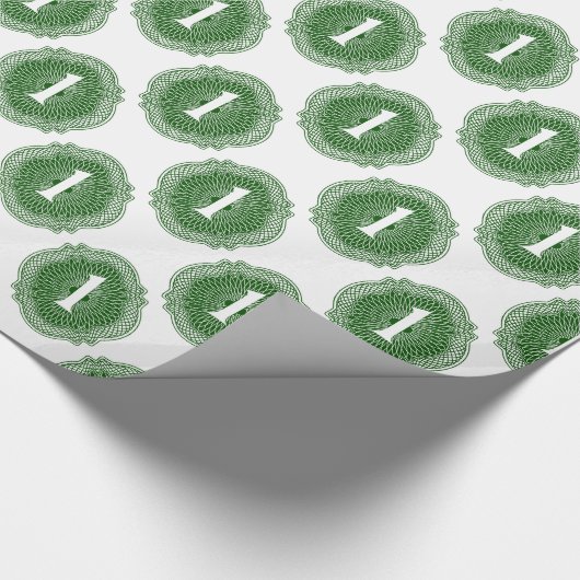 Oud geldpatroon cadeaupapier (Hoek)