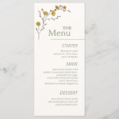 Oud Gele Bloemig Ellegant Groen Landelijk Menu (Voorkant)