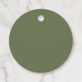 Oud Gele Bloemig Ellegant Groen Rustiek Bedankjes Labels (Achterkant)