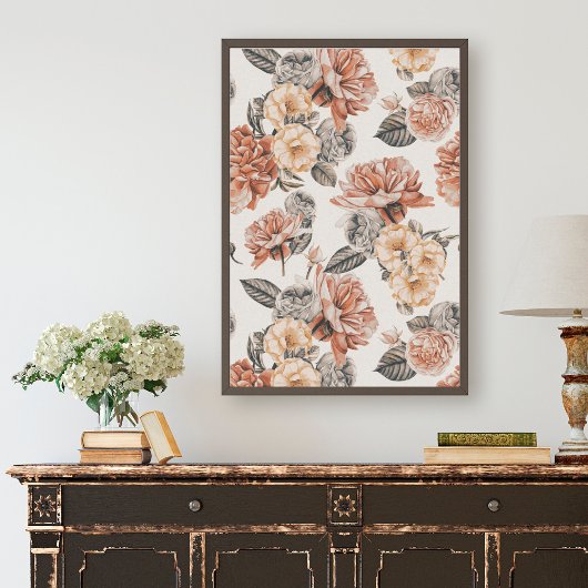 Oud gemutileerd bloemendecoupeer tissuepapier