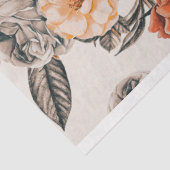 Oud gemutileerd bloemendecoupeer tissuepapier (Detail)