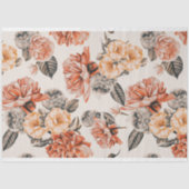 Oud gemutileerd bloemendecoupeer tissuepapier (Voorkant)