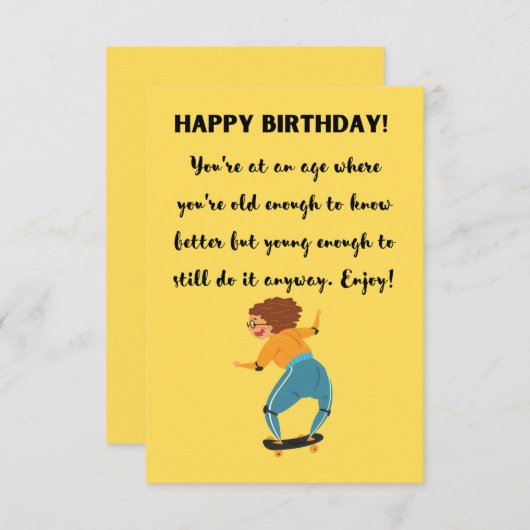 Oud genoeg om een betere Kaart te kennen (Voorkant / Achterkant)