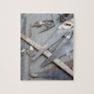 Oud gereedschap Fotopuzzel met cadeaudoos Legpuzzel