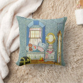 Oud geruite poppenhuis kussen (Deken)