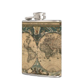 oud Geschiedenis-Omvergooienontwerp van de Wereld Heupfles (Links)