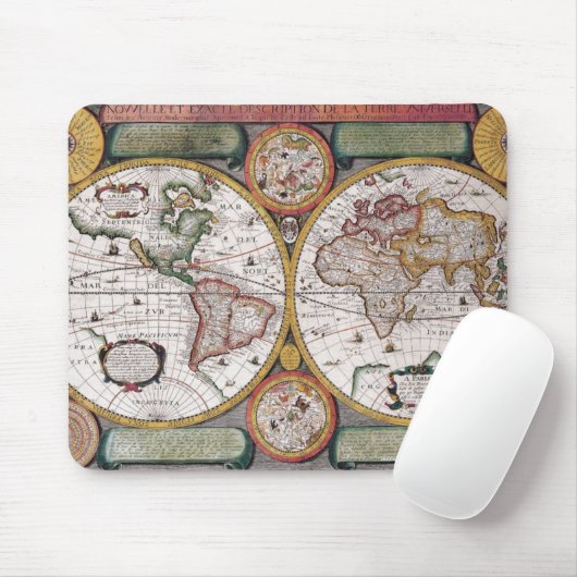  oud Geschiedenis-Omvergooienontwerp van de Wereld Muismat (Met muis)