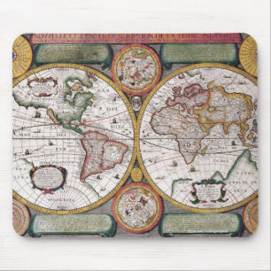 oud Geschiedenis-Omvergooienontwerp van de Wereld Muismat