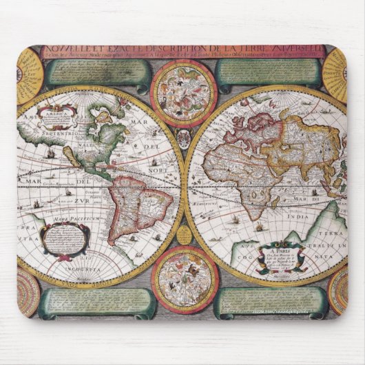  oud Geschiedenis-Omvergooienontwerp van de Wereld Muismat (Voorkant)