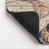  oud Geschiedenis-Omvergooienontwerp van de Wereld Muismat (Hoek)