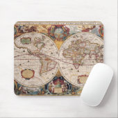  oud Geschiedenis-Omvergooienontwerp van de Wereld Muismat (Met muis)