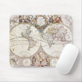  oud Geschiedenis-Omvergooienontwerp van de Wereld Muismat (Met muis)