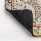  oud Geschiedenis-Omvergooienontwerp van de Wereld Muismat (Hoek)