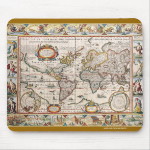 oud Geschiedenis-Omvergooienontwerp van de Wereld Muismat