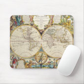 oud Geschiedenis-Omvergooienontwerp van de Wereld Muismat (Met muis)
