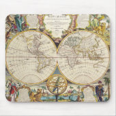  oud Geschiedenis-Omvergooienontwerp van de Wereld Muismat (Voorkant)