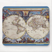  oud Geschiedenis-Omvergooienontwerp van de Wereld Muismat (Voorkant)