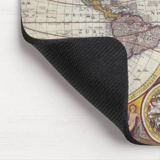  oud Geschiedenis-Omvergooienontwerp van de Wereld Muismat (Hoek)